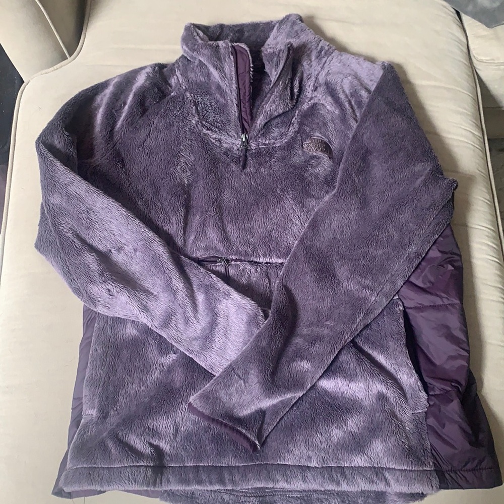 Purple north face fleece pullover